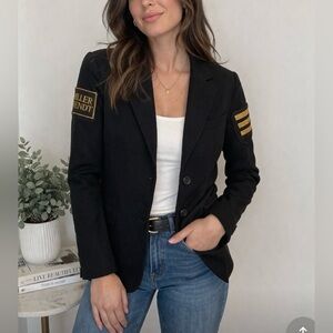 Miller Wendt Black Band Jacket Sz S Gold Patch Military Sergeant Stripe Patch